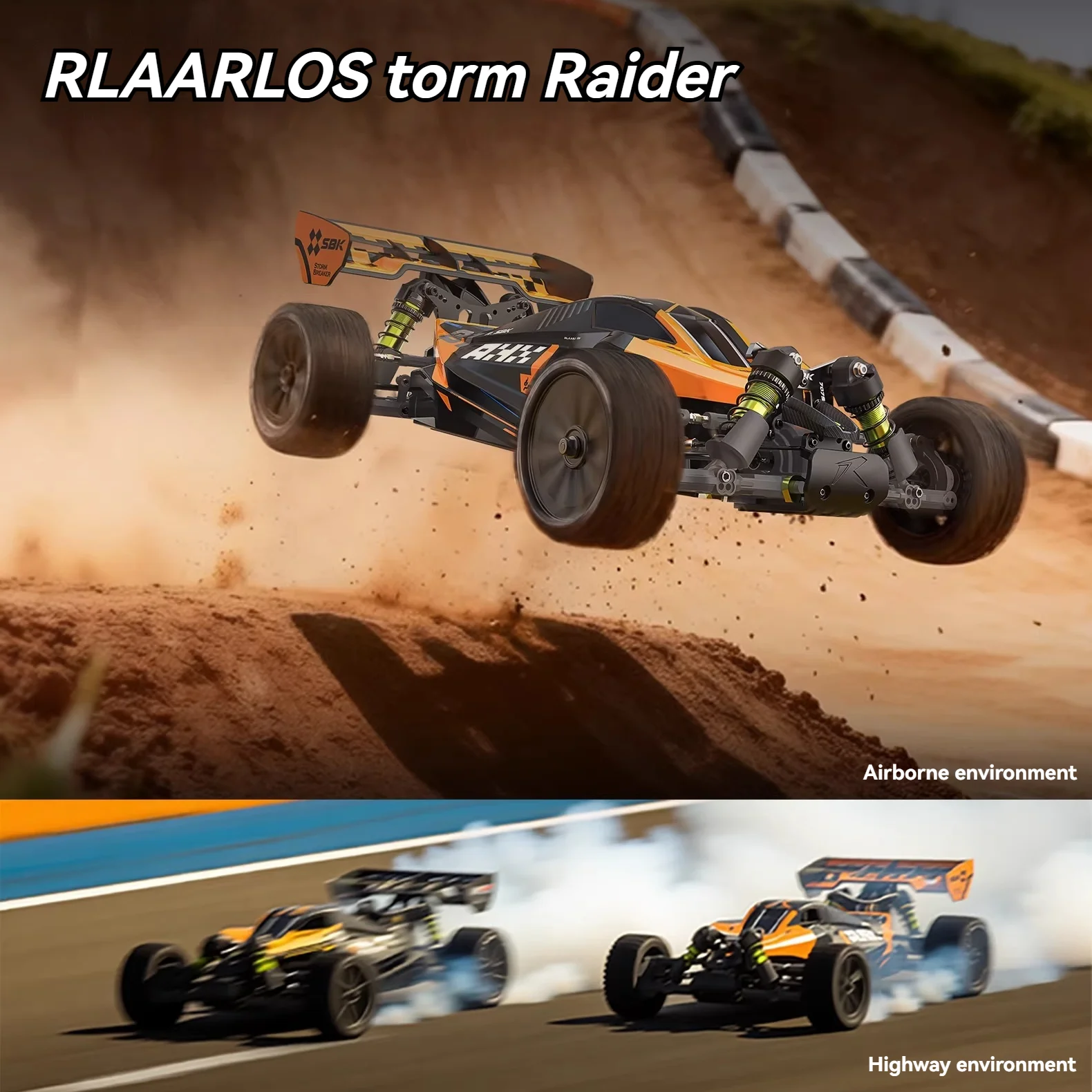 

RLAARLO 1/10 Storm Breaker Electric RC Buggy Brushless 4WD Off Road Racing Car Carbon Fiber 7075 Alloy 2.4GHz RTR 60-80km/h