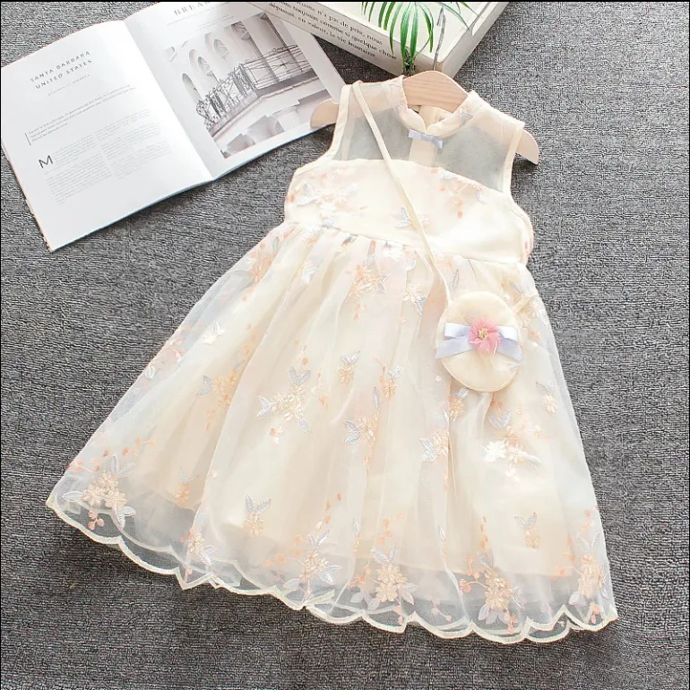 Flower Children Kids Dress Girls Party Summer New Girl Clothing Pricess Birthday Dress Kids Clothes