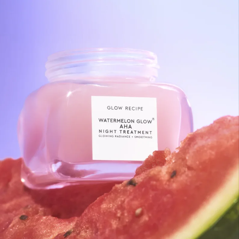 Glow Recipe Watermelon AHA Smoothing Hyaluronic Acid Niacinamide Skin Care Night Cream For Face Treatment  60ml