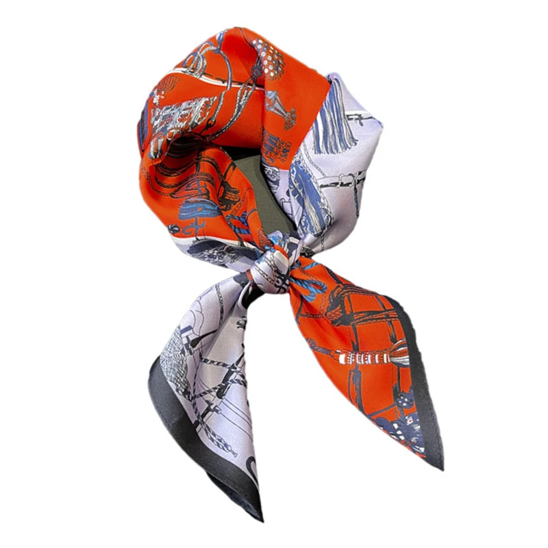 100% Echte Zijde Sjaal Vrouwelijke Vierkante Hoofd Bandana Kleine Hals Hijab Meisje Pure Sjaals Strand Sjaals Wraps Foulard Gratis Verzending