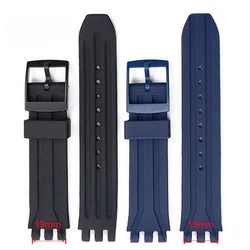 19mm Rubber Strap for Swatch SUIK400 SUIB400 Watchband Silicone Men Women Sports Replacement Wrist Bracelet Watch Accessories