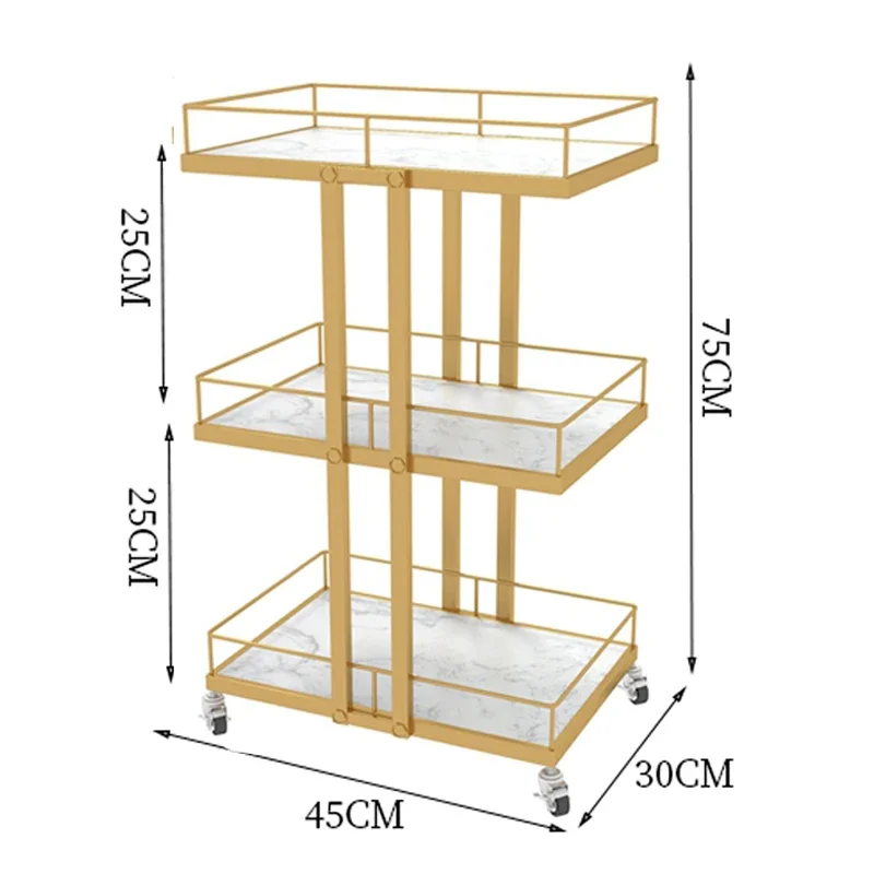 Trolley Beauty Salon Dedicated Storage Rack Nail Art Tattoo Luxury Hair Salon Multi-level Mobile Salon Furniture