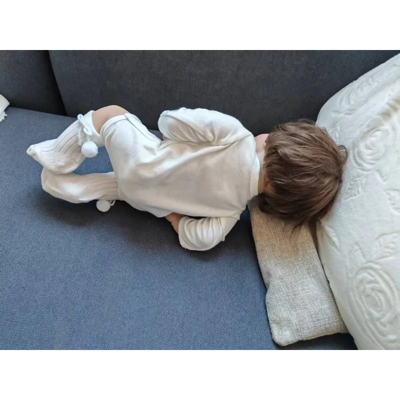 50 cm herboren pop In Sleep Loulou met geworteld haar Handverfhuid met zichtbare aderen Hetzelfde als afbeelding