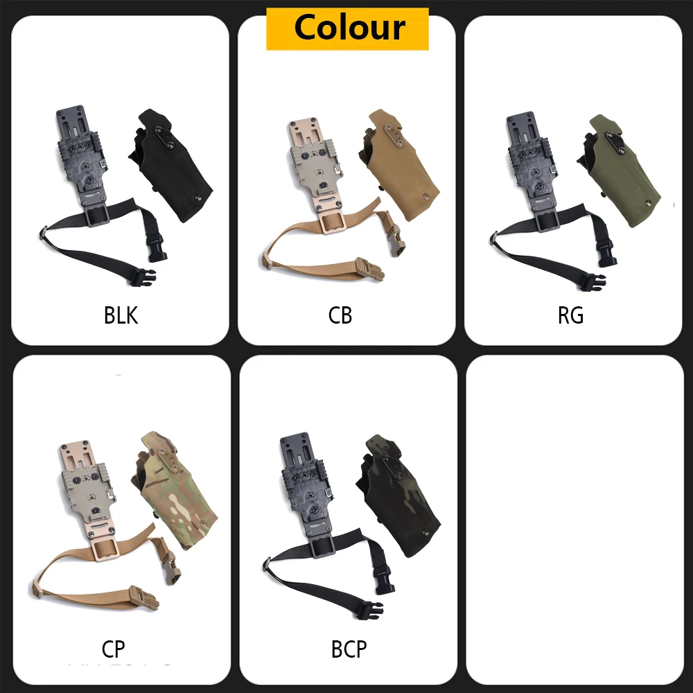 Metal Modular Coldre 6354DO, coldre de pistola tática, Airsoft, coldre universal, adaptador para Glock 17 com lâmpada X300