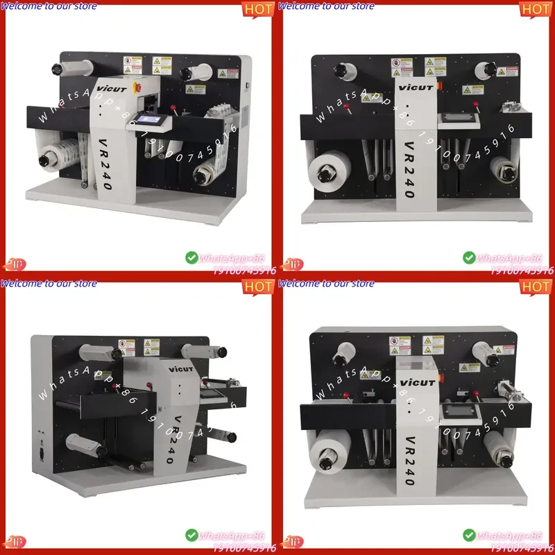 2026Hot VICUT VR240 Roll Digital Label Printer Automatic Roll Label Die Cutter Roll Slitting and Laminating Machine