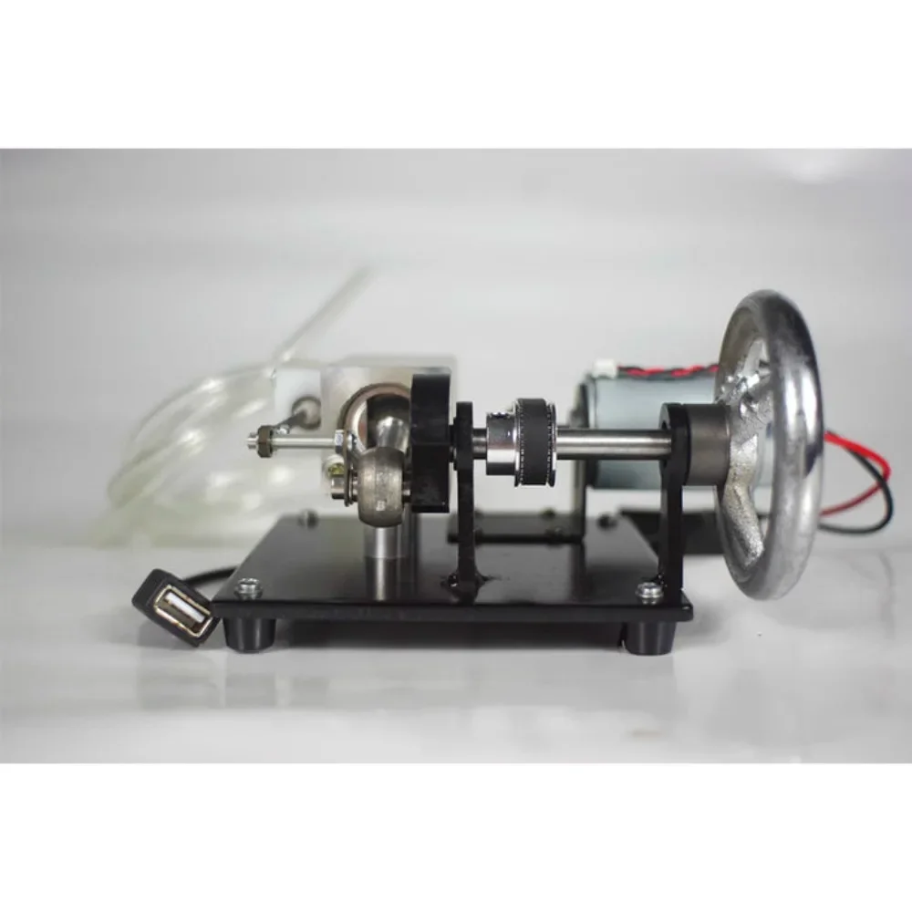NF Horizontal Steam Engine Generator Model Creative Gift USB Rechargeable Miniature Single Cylinder Engine Model