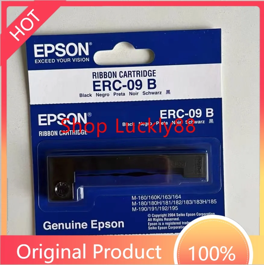 10PCS New Original ERC-09B RIBBON CARTRIDGE For Epson M-160 M-164 M-190 M-190G M-192 M-192G M-180 M-183 ERC-09 B ERC09 ERC09B