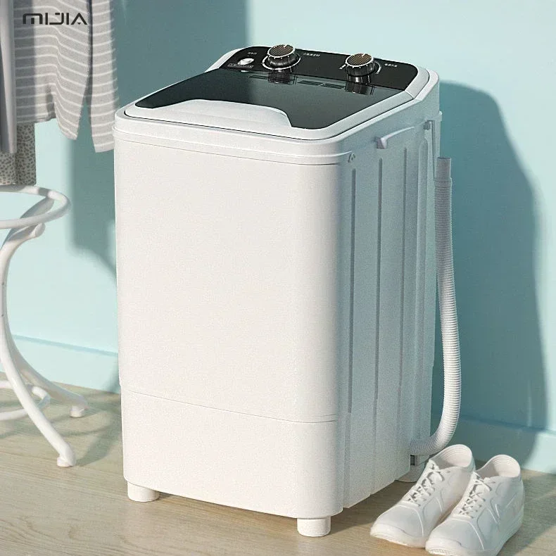 Small household semi-automatic washing machine for children, no damage to clothes, washing and drying