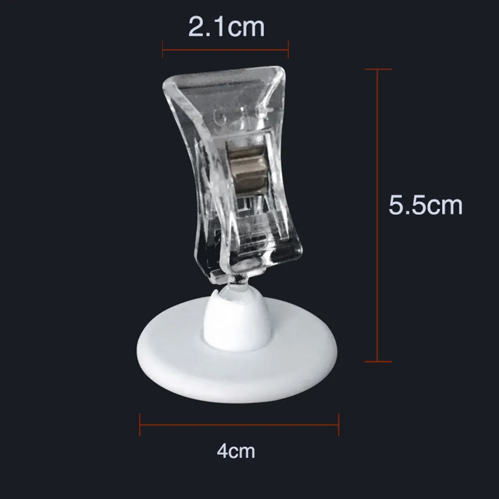 16Pcs Memo Clip Holders Transparent Plastic Table Note Stands for Graduation Party Office Home Photo Number Place Card Holders