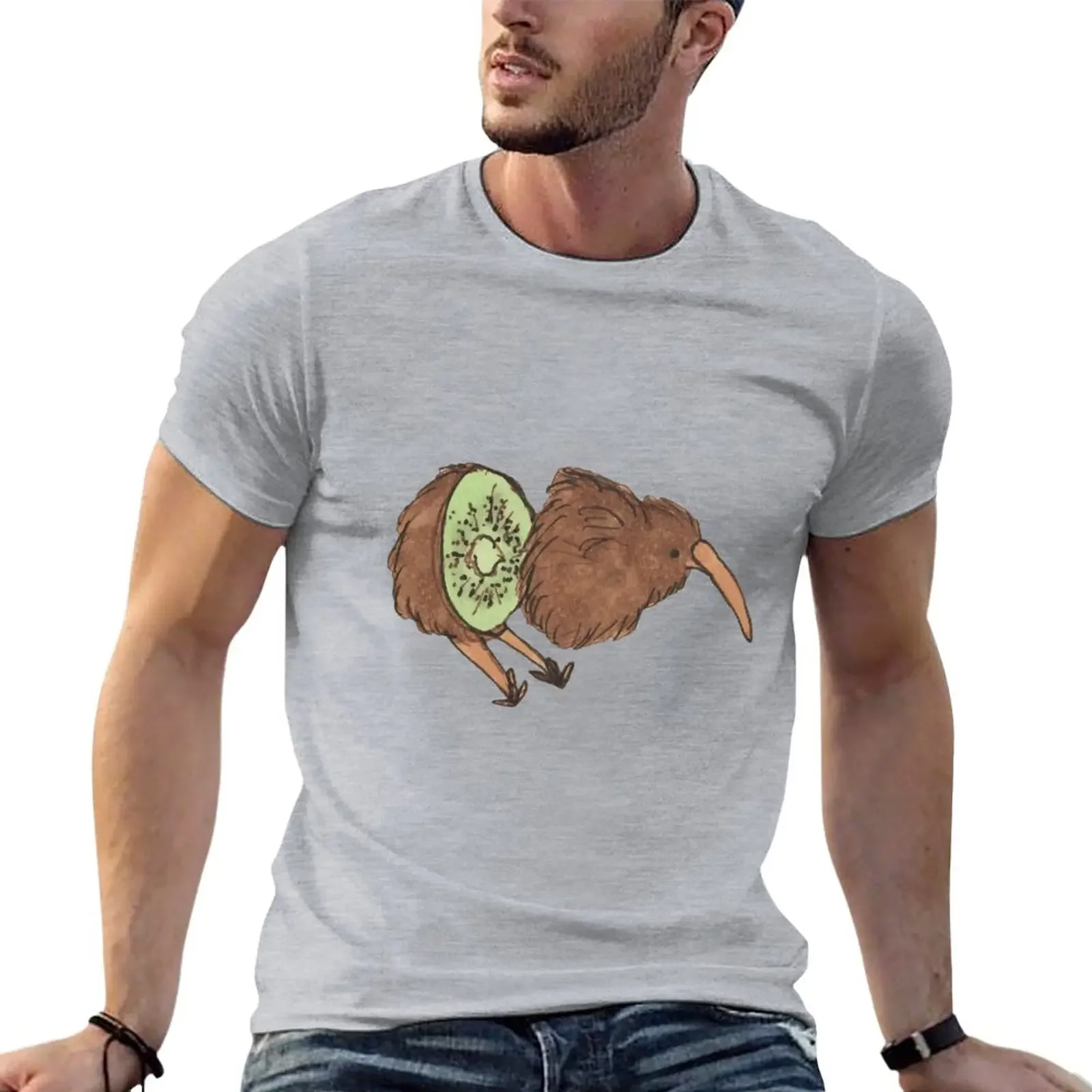 Kiwi-fruit Kiwi T-Shirt plain plus size tops vintage men clothing