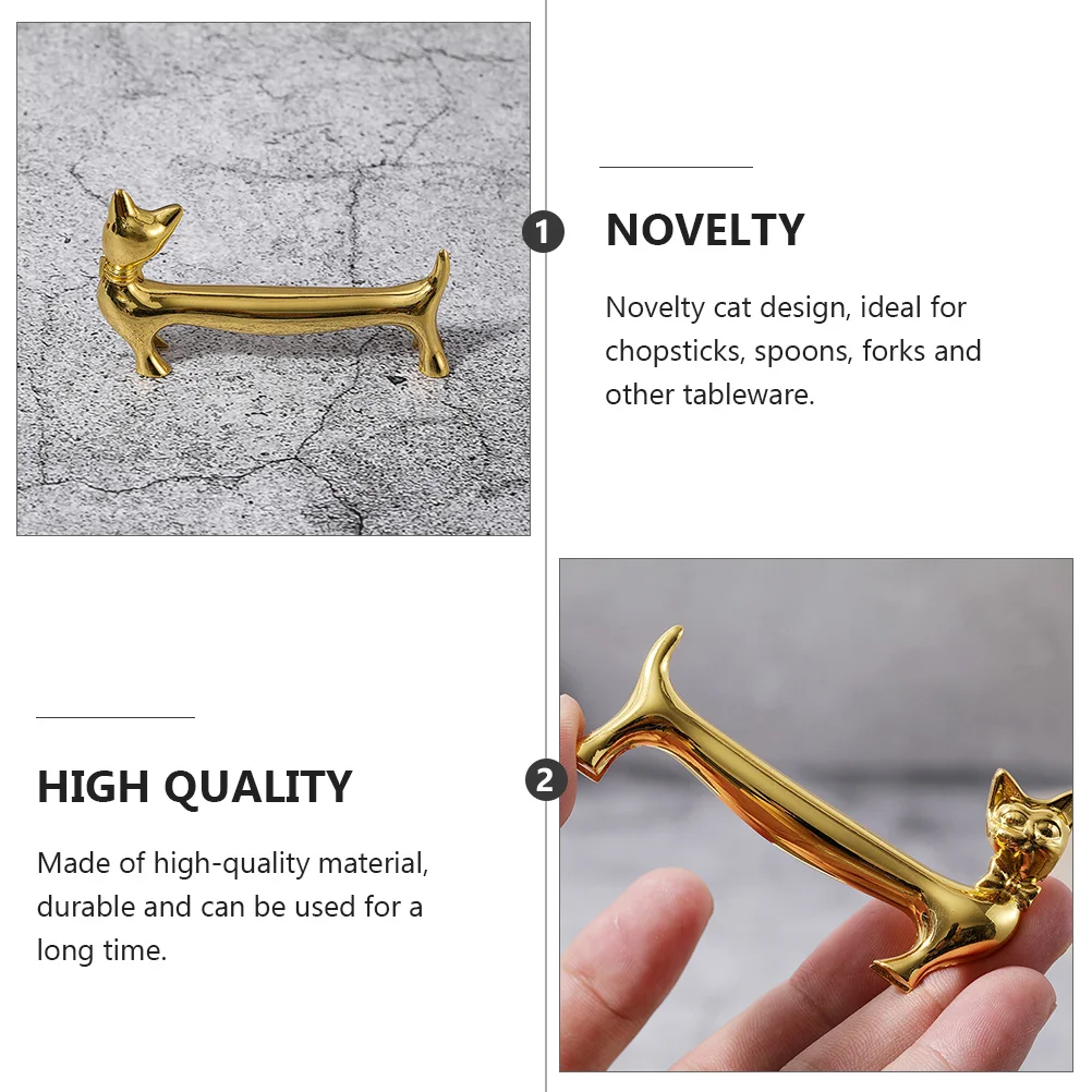 

Cutlery Rest Cute Spoons Dining Room Table Decor Gold Chopsticks Pillow Silverware