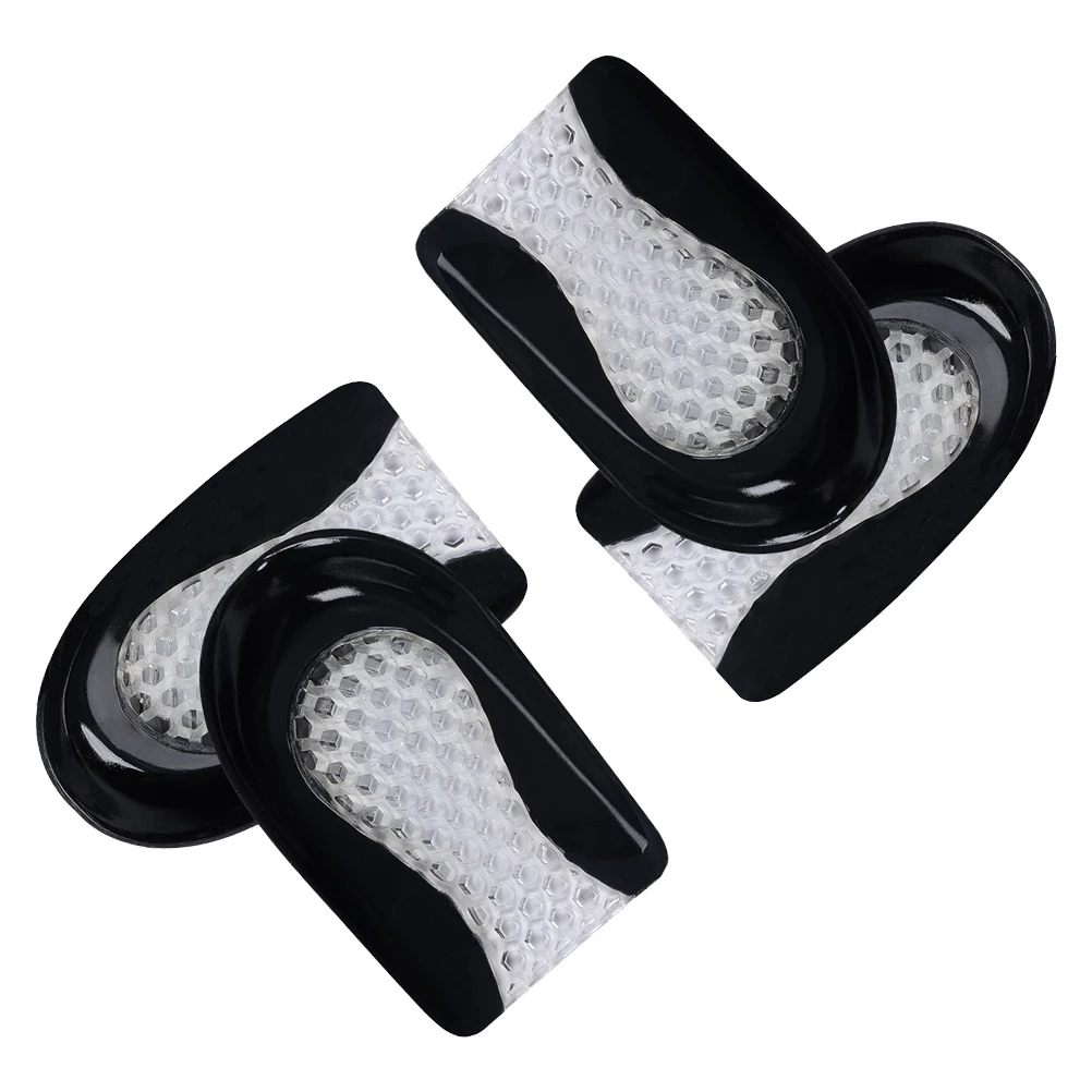 

Silica Gel Heel Cups Comfort Insoles Black Soft Support Anti-slip Cushion Breathable Pain Relief Pad For Shoes Sneakers Heel Pad