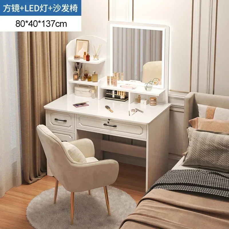 Makeup Lacquer Dressing Table Drawer Box Mirrors Dressing Table Cabinets Living Room Penteadeira Bedroom Toiletries Furniture