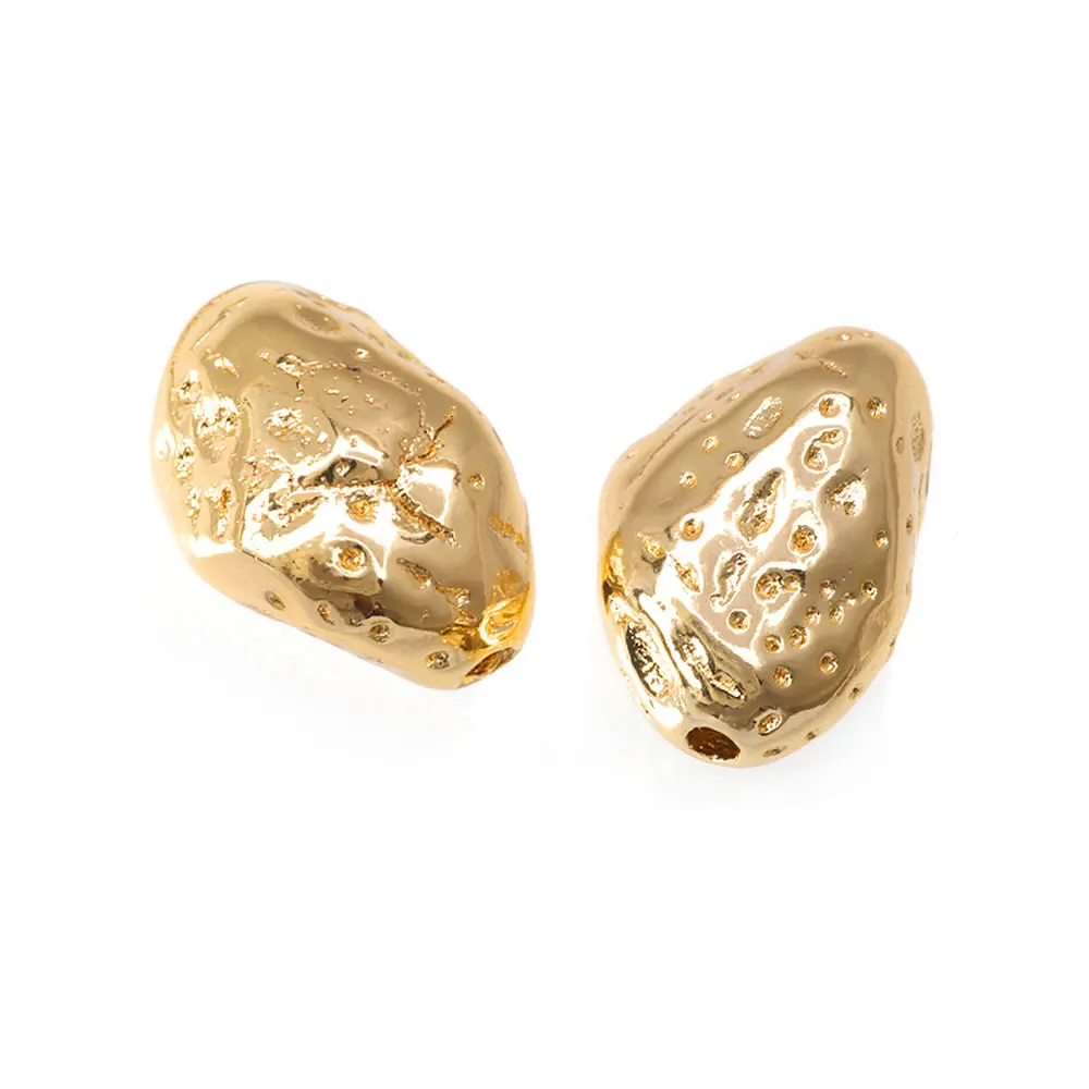 18K Gold Color Brass Irregular Necklaces Bracelets Spacer Beads High Quality Jewelry Accessories Making Rosediy Official Store image 5