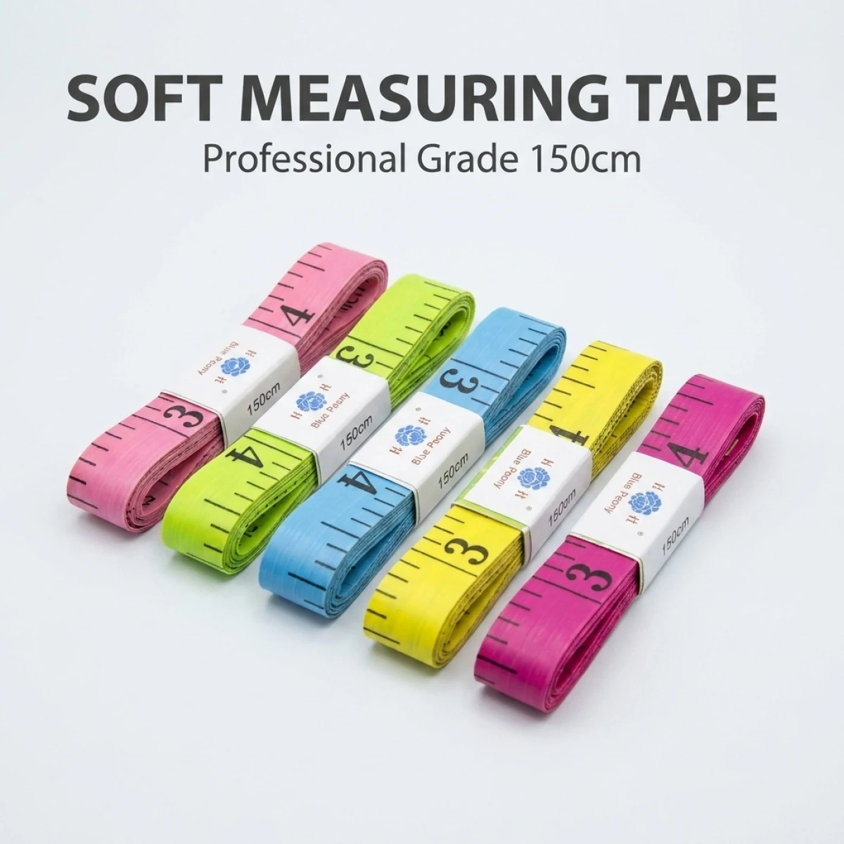 150cm Body Measuring Tape Soft Waist Bust Hip Flexible Tailor Ruler for Sewing Dressmaking Fitness Weight Loss Clothing Size