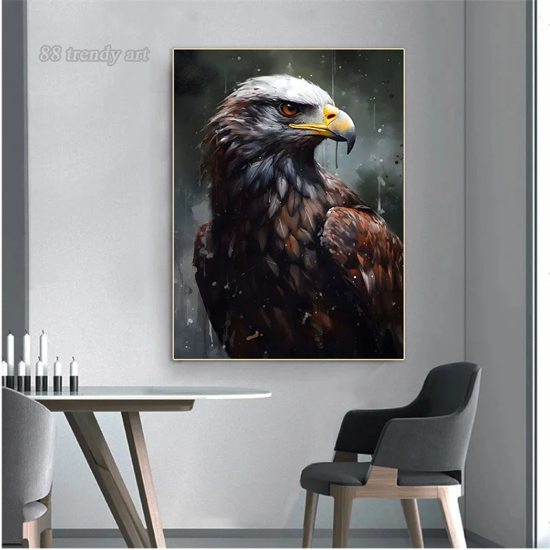 Abstract Animals Portrait Canvas Paintings Horse Lion Tiger Wolf Koala Watercolor Art Posters Animal Mural for Living Room Decor