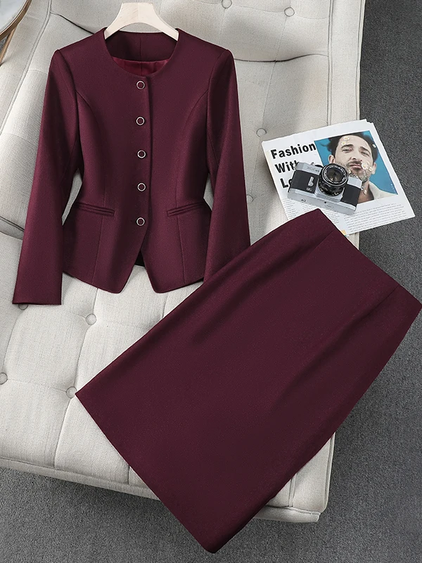 Olive Green Suit Set Women's Autumn 2026 New Jewelry Store Beauty Salon Professional Work Uniform Front Desk Uniform
