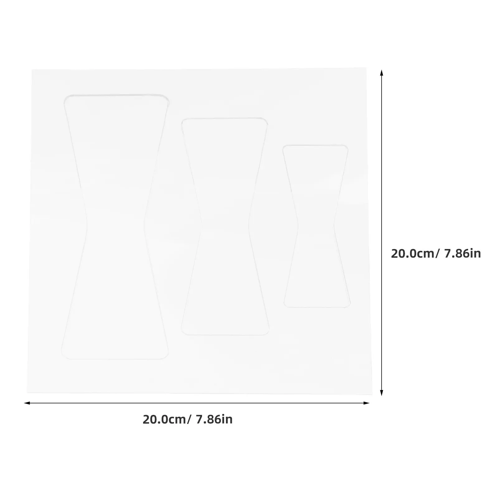 2Pcs Acrylic Woodworking Template Set Clear Butterfly Bow Tie Router Jig Decorative Inlay Stencils Wood Router Letter Templates view 5