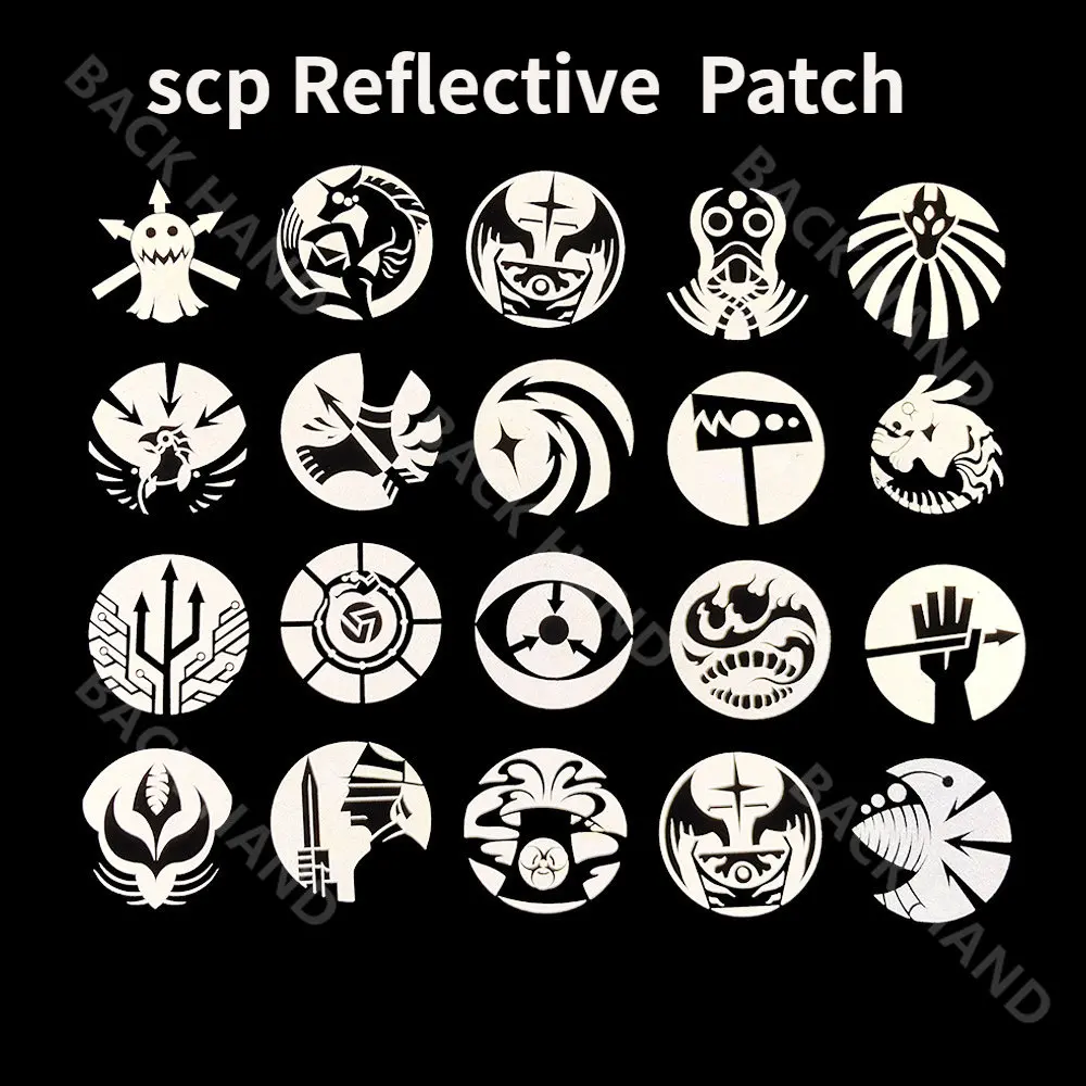 SCP Foundation IR Reflective Luminous Patch Armband Badge Applique Embellishment EDC Accessory Military Tactical Game Patch MTF