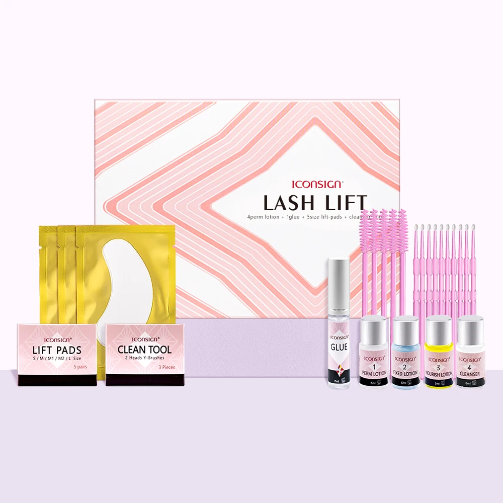 Iconsign Lash Lift Kit Professionele Wimper Kleurstof Wenkbrauw Laminering Kit Luxe Lash Lift Kit Tint Lifting Wimpers Permanent Make-Up Tools