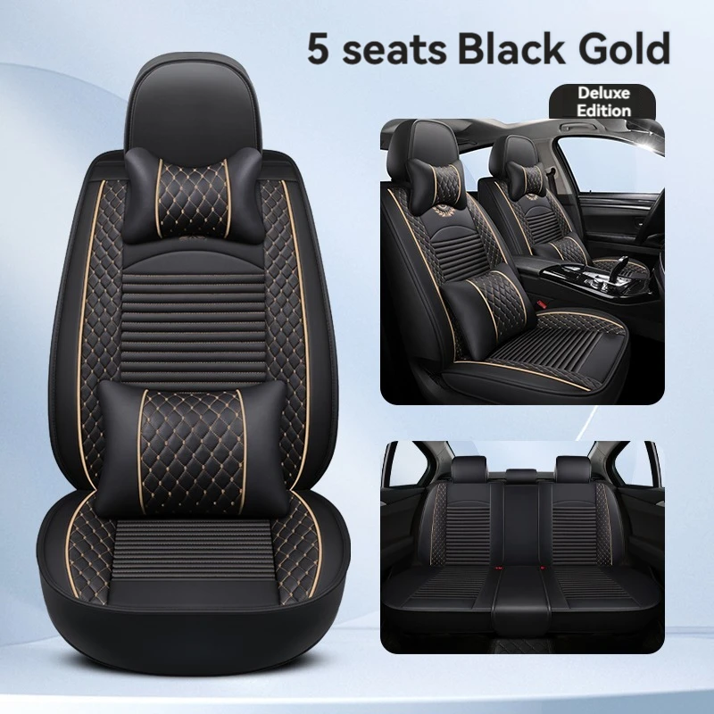 

5 Seats Four Season Universal Car Leather Seat Cover For SsangYong Korando Rexton Actyon Chairman Kyron Accessories Protector