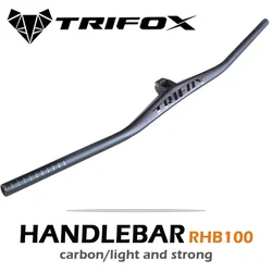 TRIFOX 28.6mm Mountain Bike AERO Flat Bar 600/680/700/720/740/800mm Carbon MTB Handlebar Mountain Bike Accessories