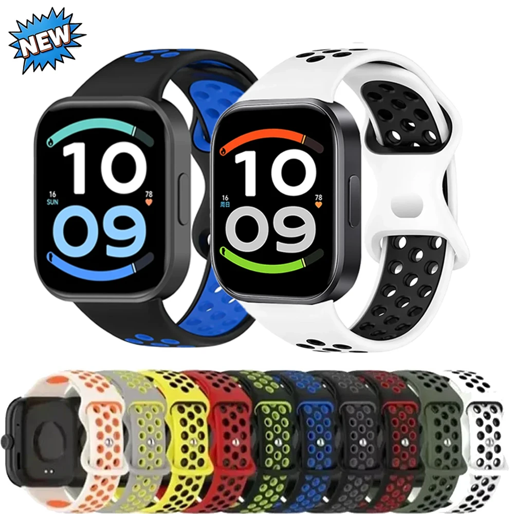 Two-tone Comfortable Wristwatch for Xiaomi Mi Band 10 Pro 9 Pro 8 Pro Strap Silicone Band for Redmi Active/6 Lite/6 5 4 Watch 6