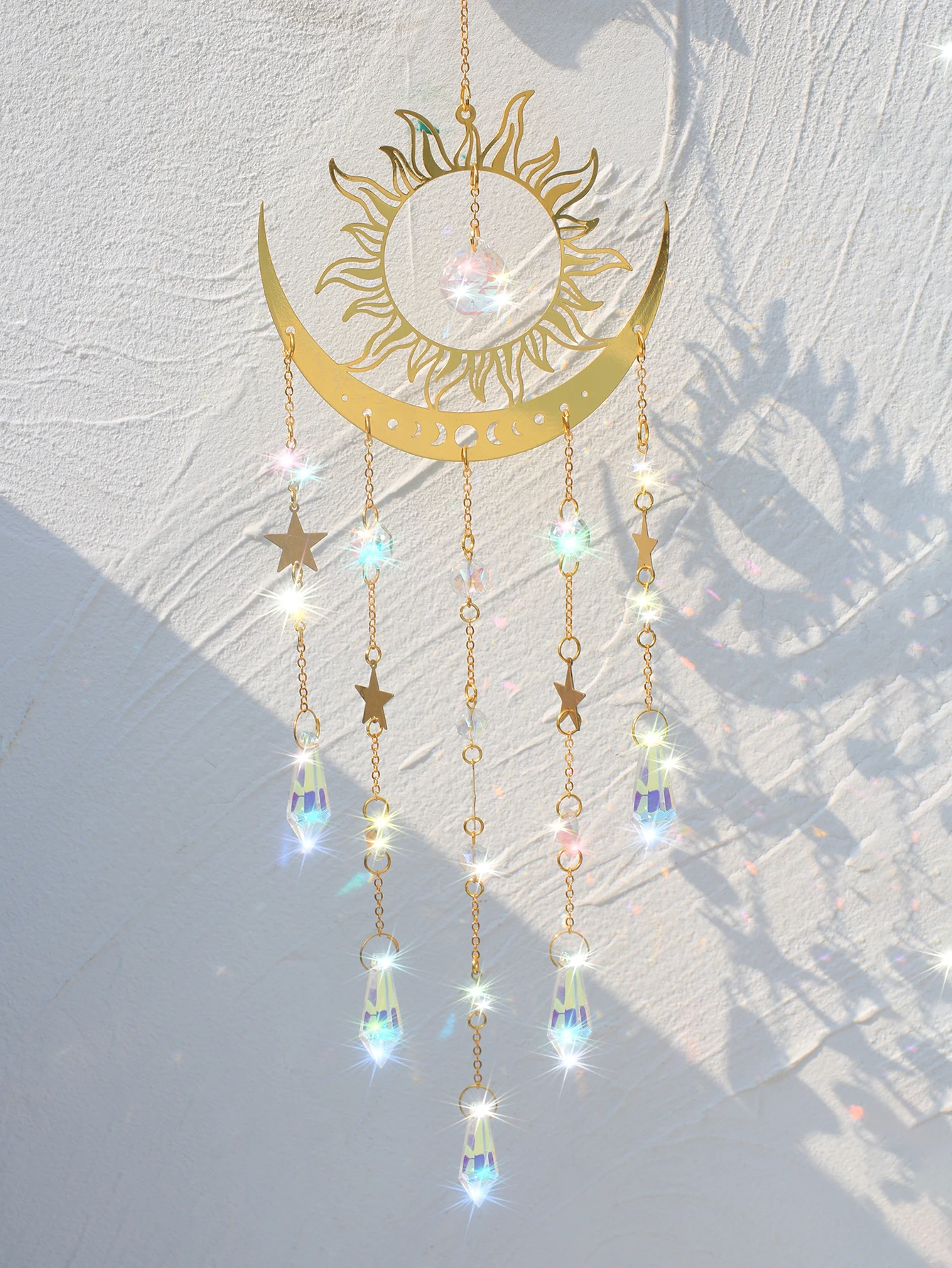Window Sun Crystal Suncatcher Wind Chimes Hanging Ornaments Garden Suncatchers Hanging Sun Catcher Outdoor Decors Car Ornaments