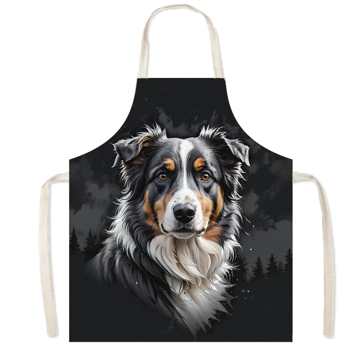 Corgi / Bichon Frise / Samoye Dog Kitchen Apron Chihuahua German Shepherds Women Home Cleaning Clothing Chef Cooking Pinafore