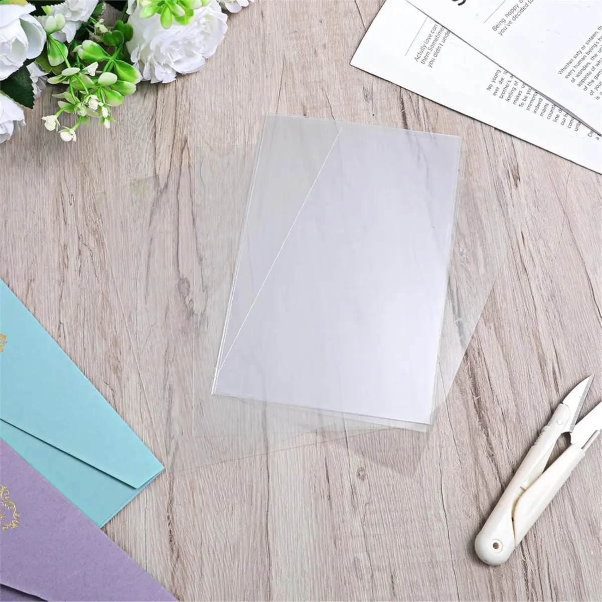 2026 New 60PCS Heat Clear Acetate Sheets for Crafts, Transparent Craft Plastic Sheets, for DIY Cards Photo Albums Photo Frame