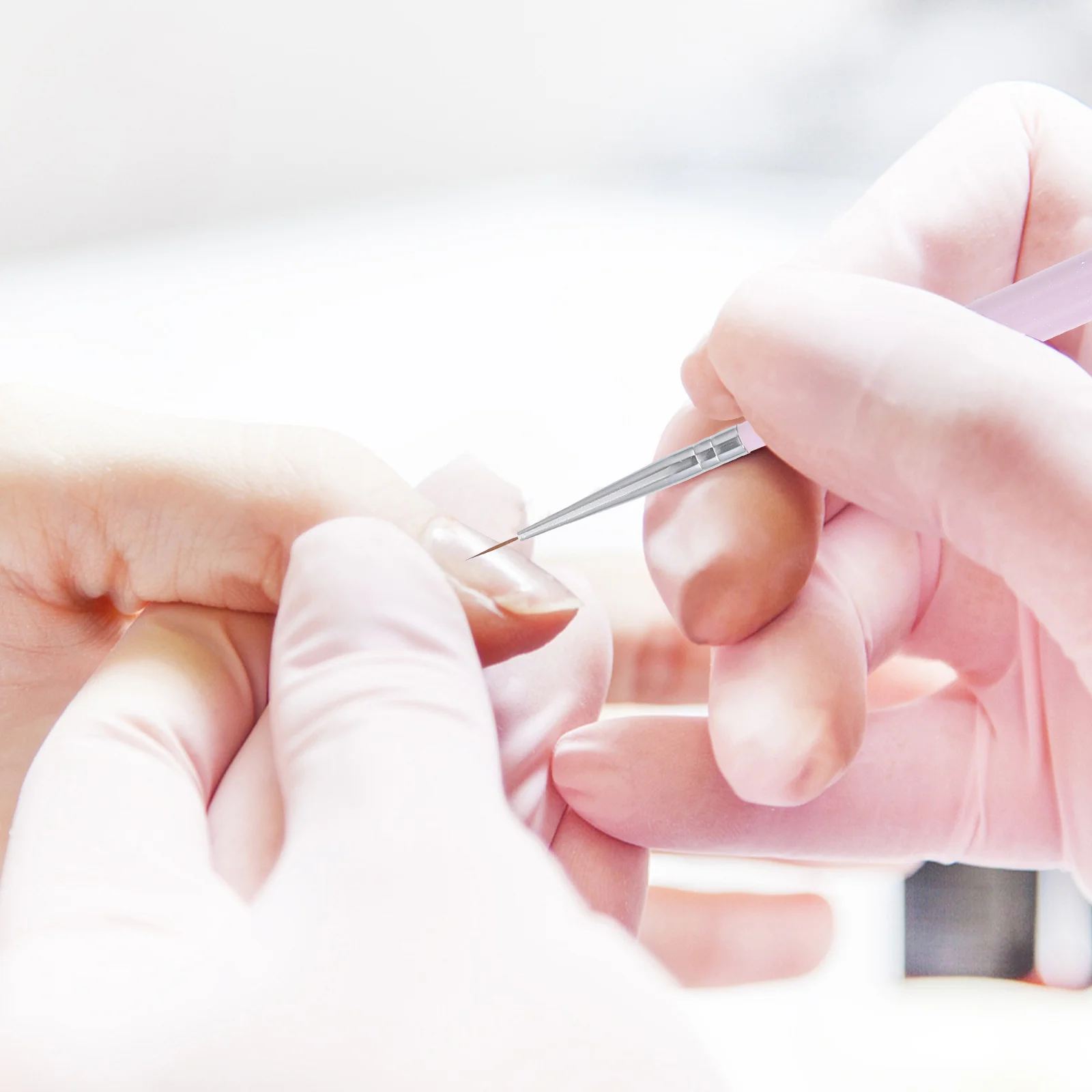 Zestaw 3 pędzli artystycznych z cienką końcówką do akrylu, paznokci żelowych, polerowania, projektowania paznokci, narzędzia do rysowania, niezbędne akcesoria do paznokci.