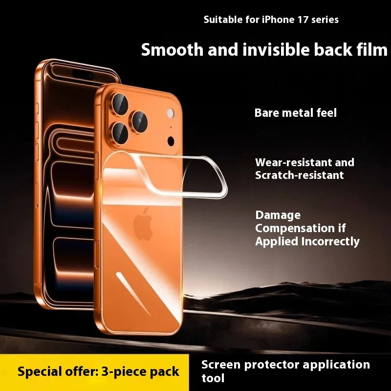 3PCS HD Back Hydrogel Film Klar für Apple iPhone 17 Pro Max Soft Cover Dünne Film Screen Protector für iPhone 17 Pro Nicht Glas