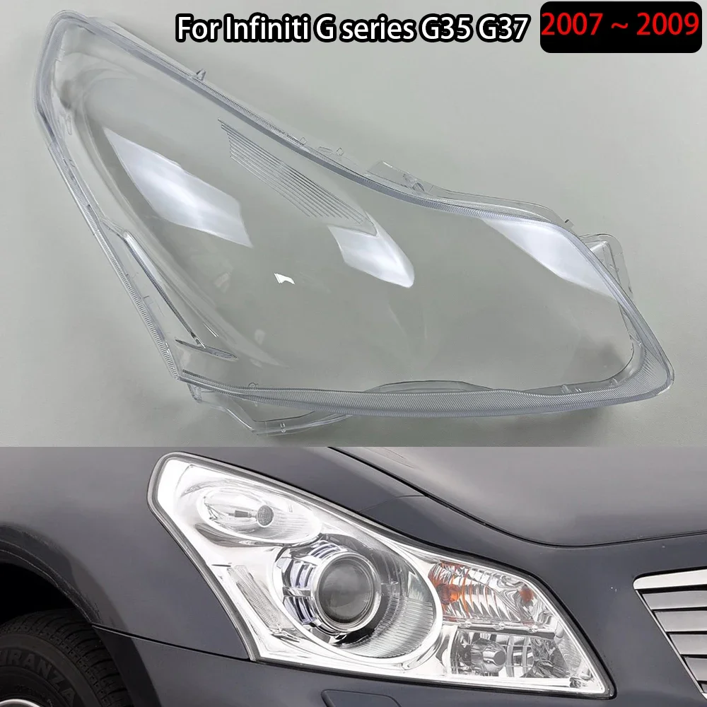 

For Infiniti G series G35 G37 2007 2008 2009 Headlight Transparent Cover Lampshade Head Lamp Headlamp Shell Lens Plexiglass