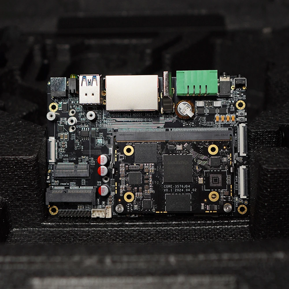 AIO-3576JD4 Model Besar dengan Konsumsi Daya Rendah AIOT Mainboard Rockchip RK3576 Papan Pengembangan 6T Papan Inti Komputasi