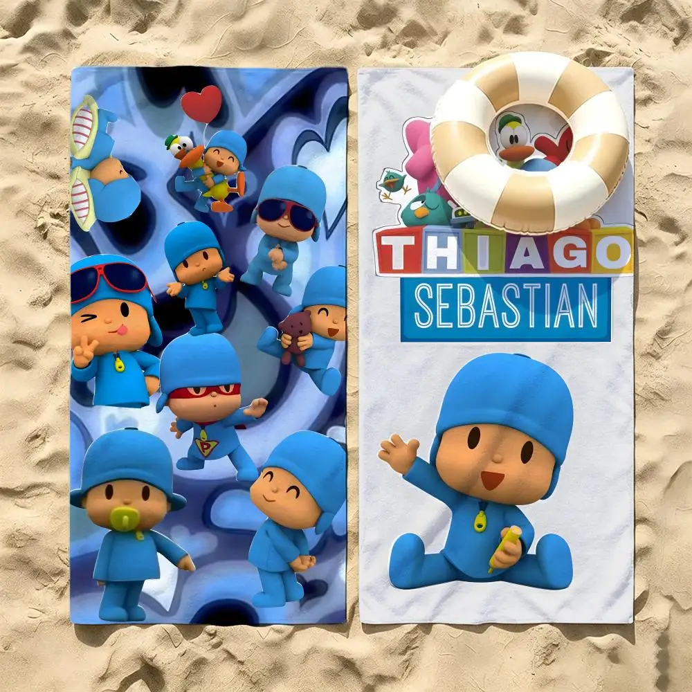Cartoon Pocoyo Towel Microfiber beach towel, quick-dry, sand-free, ultra-fine fiber, super soft.