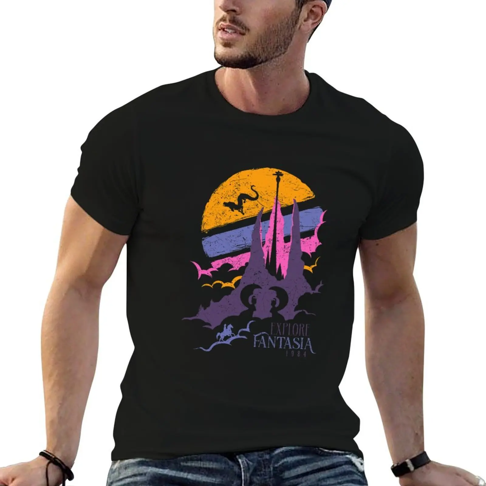 Explore Fantasia Classic T-Shirt custom shirt basketball graphic tees t shirts for men cotton