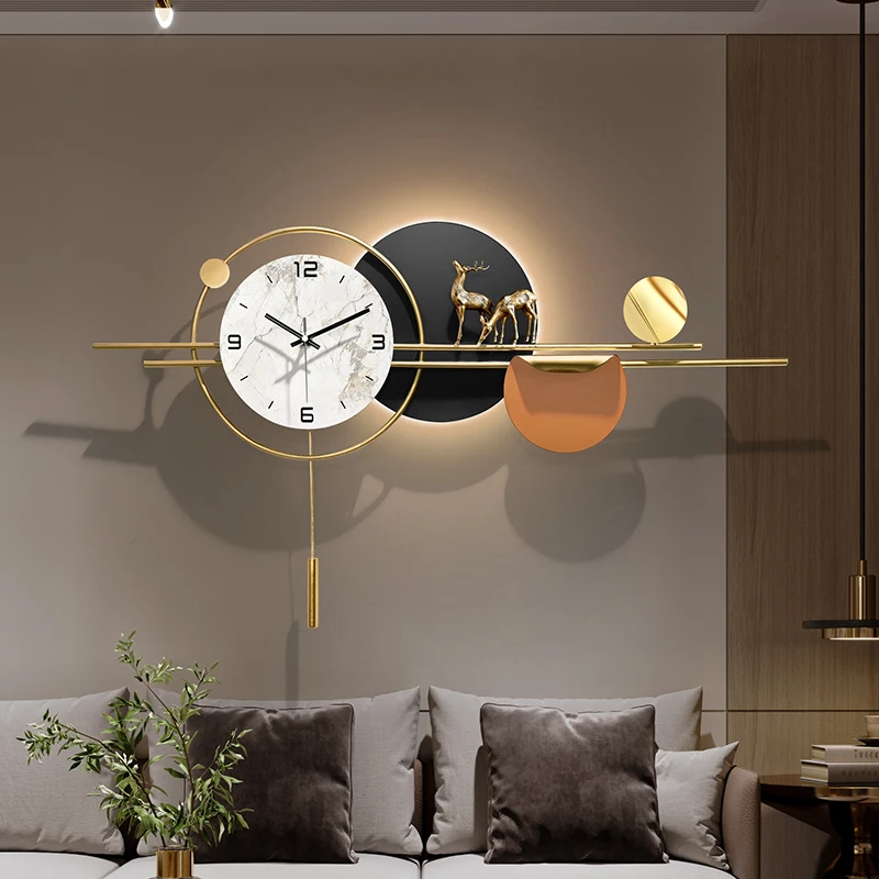 

No Drill Installation Wall Clock Silent Quartz Modern Design For Living Room Kitchen Bedroom Home Decor Gift