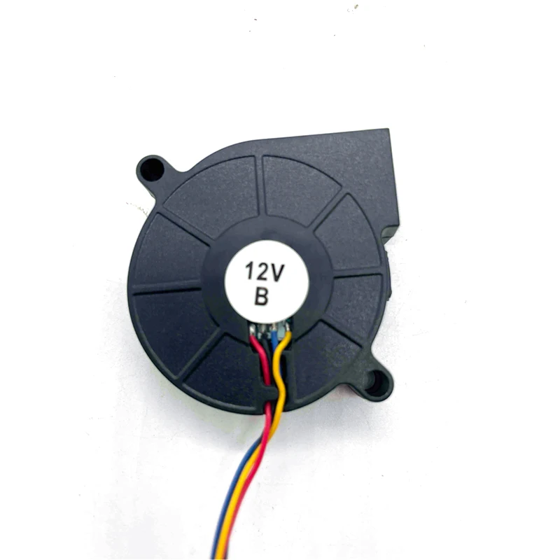 5cm 5015 12V high air volume high-speed 4-wire PWM temperature control dual ball bearing turbo blower fan