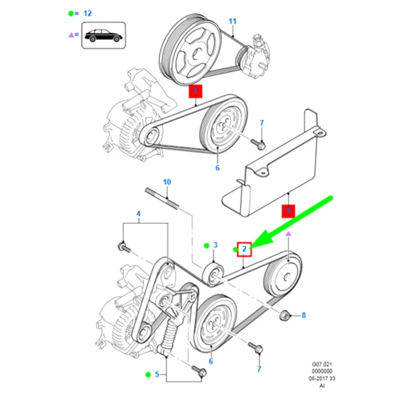 

Drive Belt Car Engine Fan Belt Serpentine Drive Belt for 2.2L Everest 2011- 7PK3143 FB3Q-6C301-GA FB3Q6C301GA