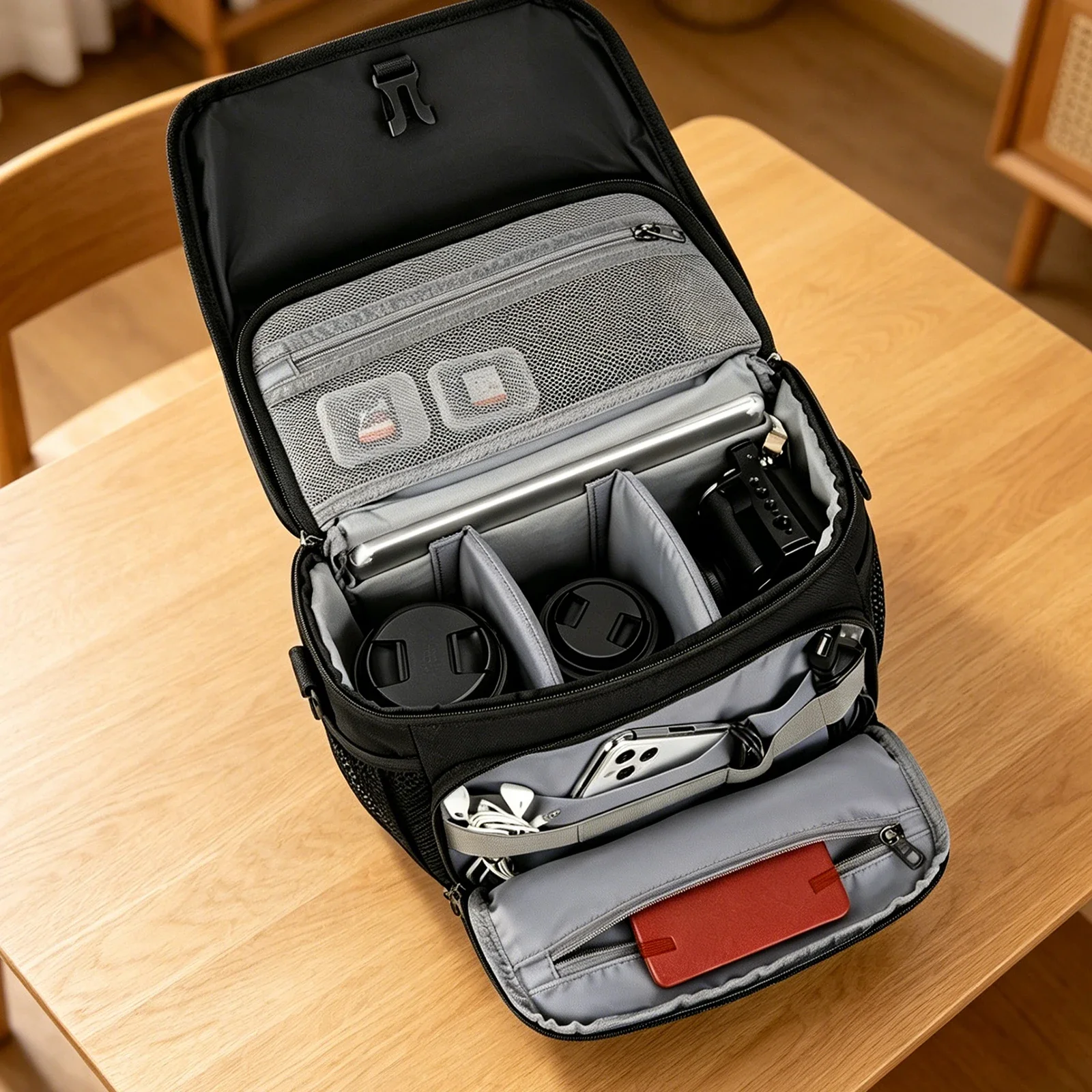Compact Camera Shoulder Bags for Photographers with Rain Cover Photography Purse for Mirrorless Or Standard DSLR Cameras