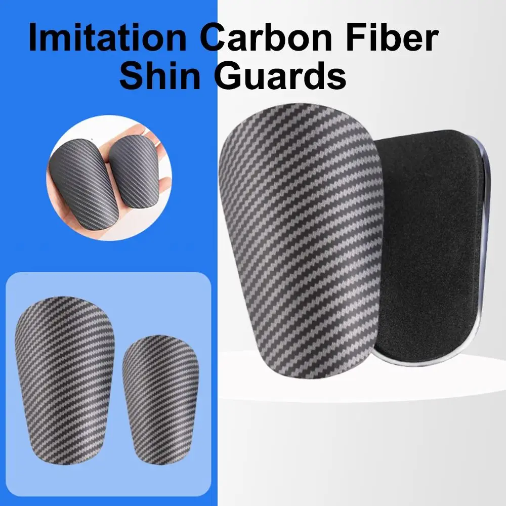 Knee Protector Imitation Carbon Fiber Shin Guards Small Size Practicing Playing Football Protective Soccer Pads Care Knee Pads