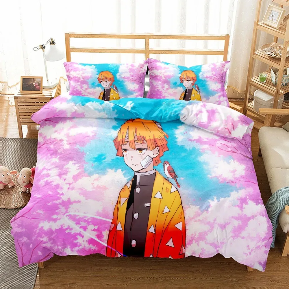 

Miku Sakura Comics Girl Duvet Cover Set EU Single Double King US Twin Full Queen King green lantern Bed Linen Set