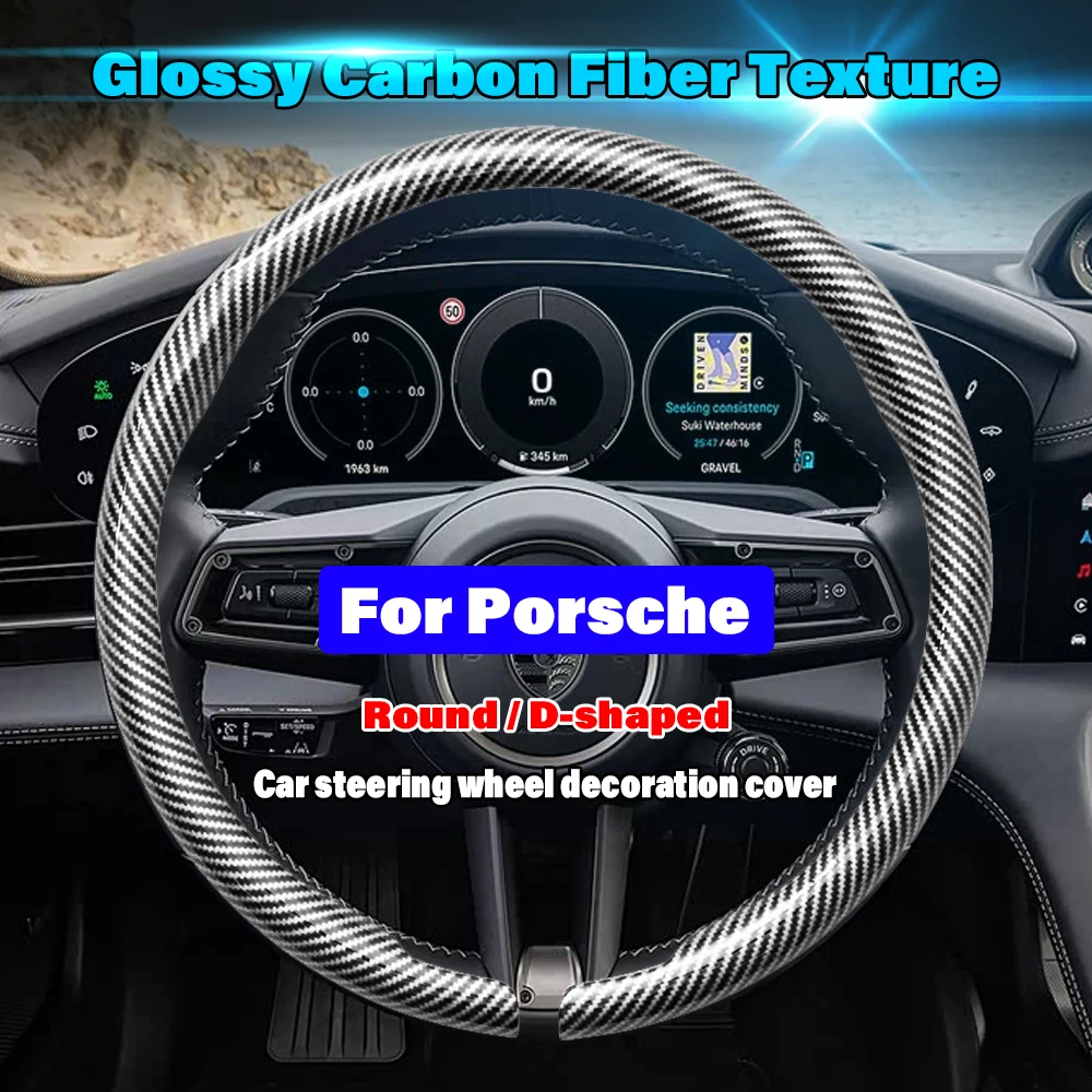 

Luxury Car Steering Wheel Cover For Porsche Panamera 970 971 Macan 95B Cayman 987 981 Booster Cover Auto Styling Accessories