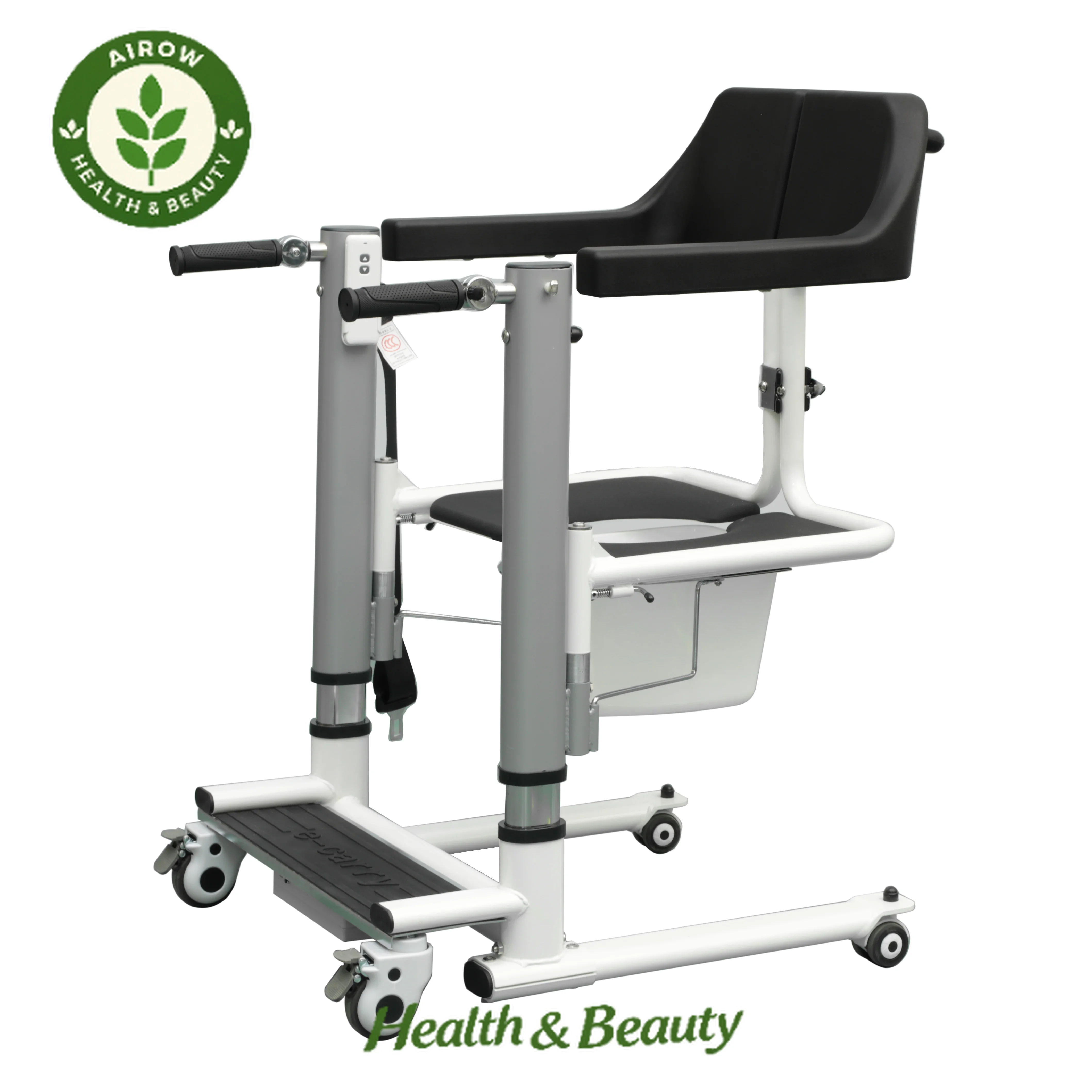 AIROW New Design Patient Lift Wheelchair for Home,Waterproof Electric Transfer Lifter Shower Chair
