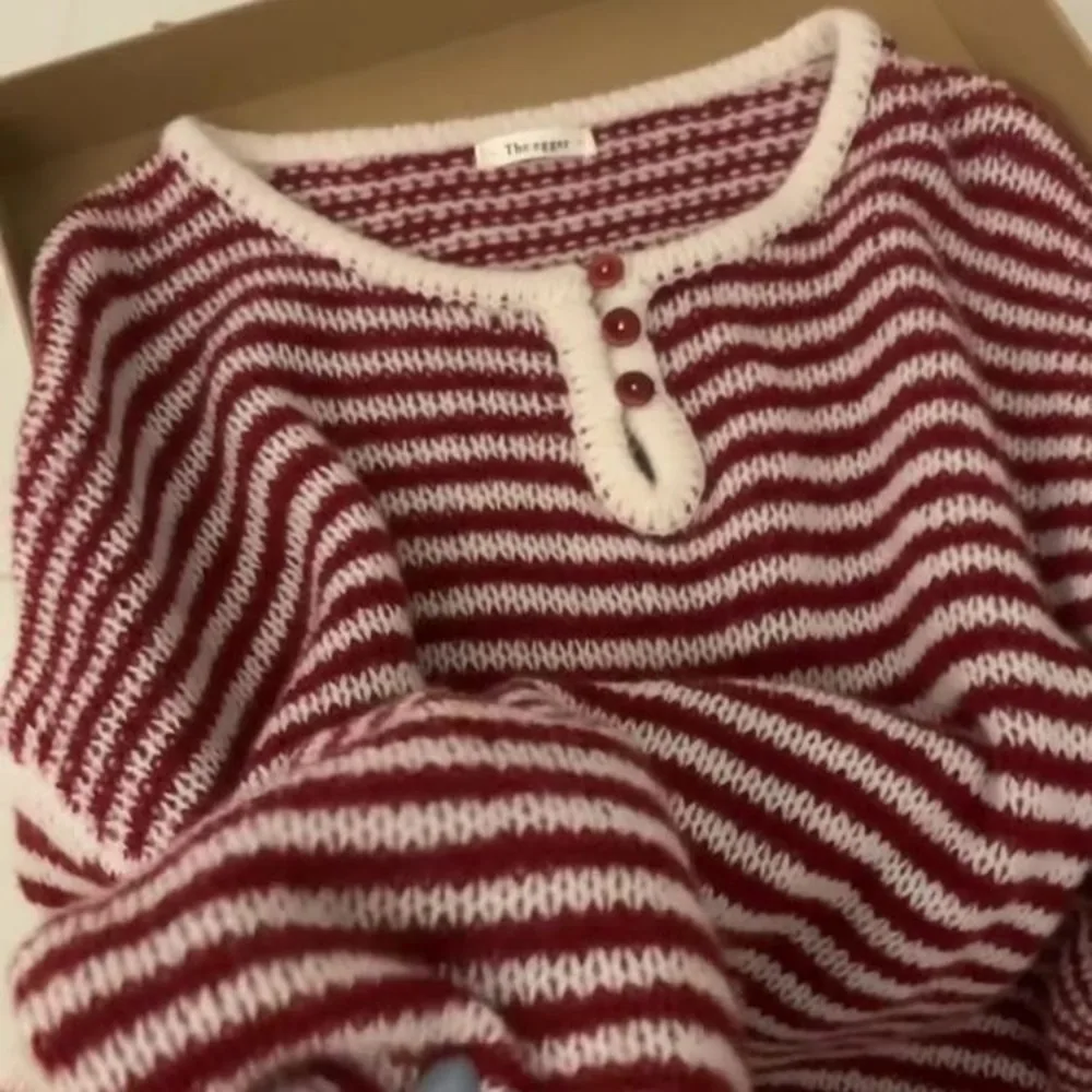 Neploe Autumn New Loose Pullovers O Neck Long Sleeve Knit Stripe Lazy Pull Femme All-match Undershirt High Street Knitted