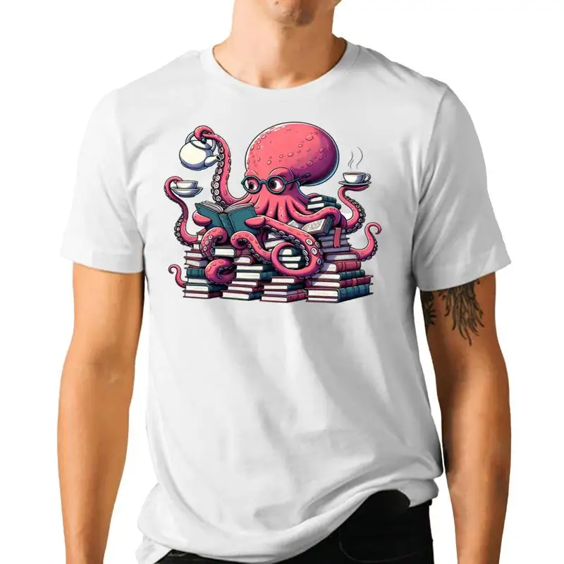 

Футболка «Книжный осьминог», кофе, чай и книга
