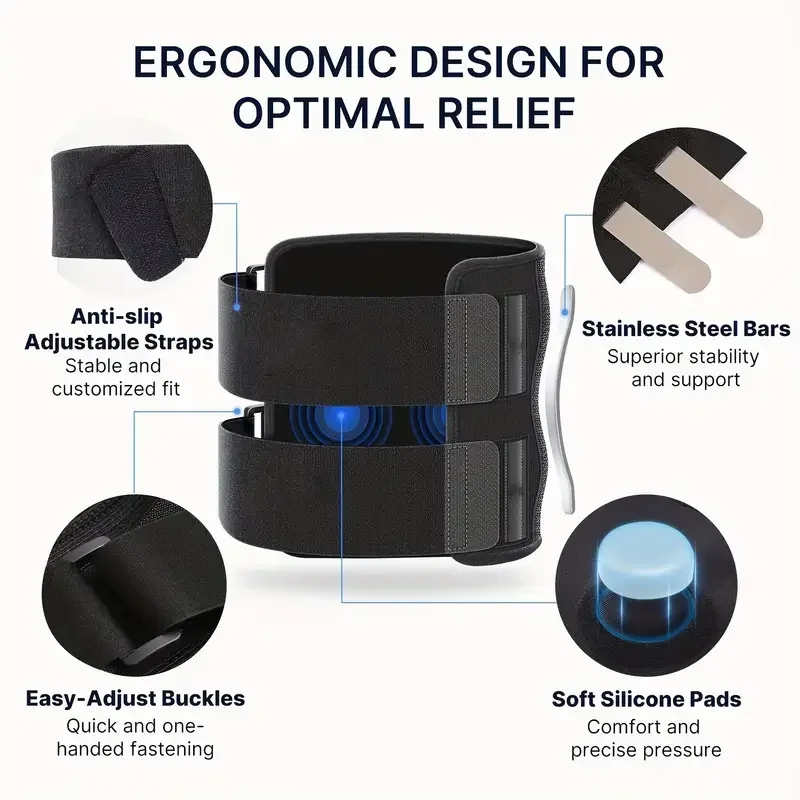 SSUNTAK 1Pc Adjustable Sciatica Pain Relief Brace with Dual Targeted Compression Sciatic Nerve Support for Men Fitness Exercise