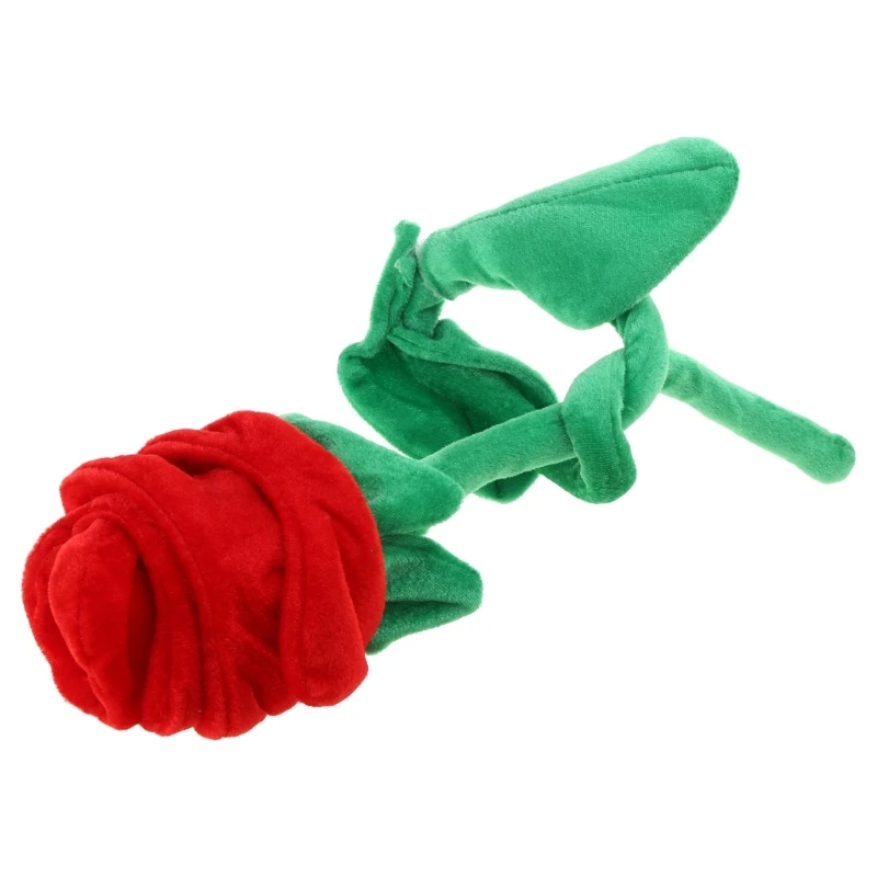 Giocattolo da masticare interattivo per cani peluche per cani piccola e media taglia Peluche con cigolio Fiore che