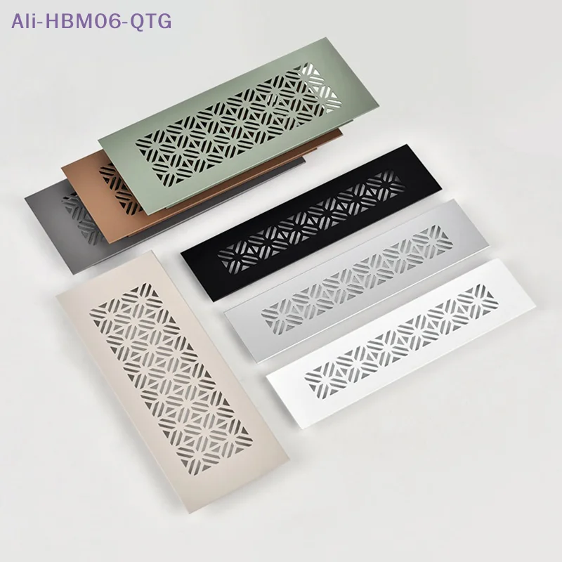 New Aluminum Alloy Vents Cover Rectangle 50/80mm Wide 300mm Length Air Vent Decor Louver Breathable Mesh Ventilator Grille Cover