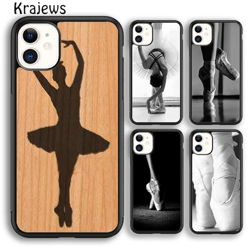 Krajews Balletto Ballerina Dancer Scarpe Phone Case Cover For iPhone 16 15 14 plus XS XR 11 12 mini 13 pro max Fundas